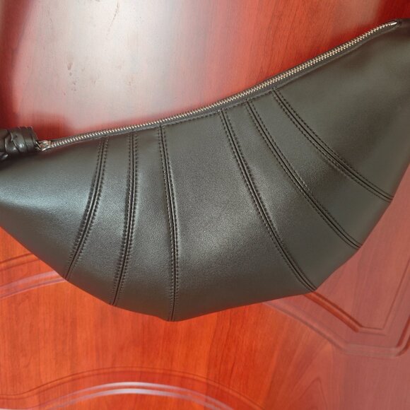 Lemaire  Small Croissant Bag in Asphalt - Picture 4 of 11